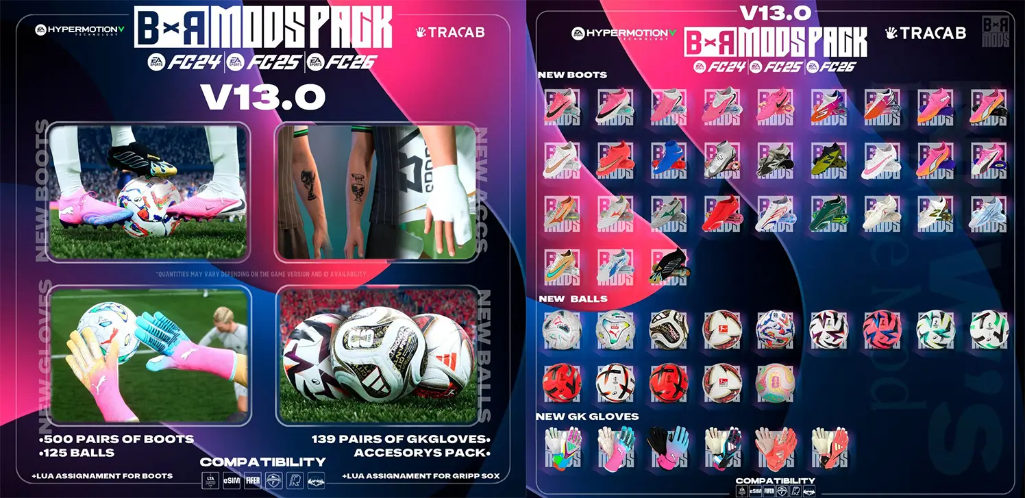 Thumbnail mod FC 26 — BxR Mods Pack v13.0 | TU 1.6.4