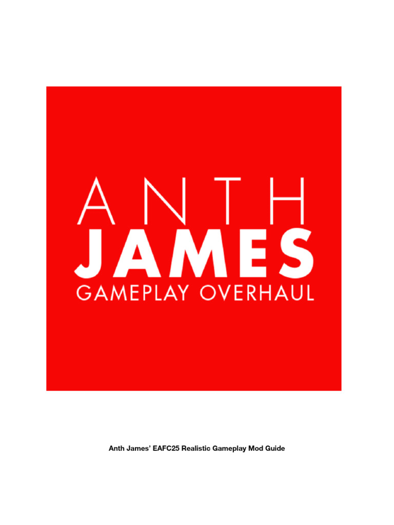 Anth James' FC26 Gameplay Mod V6
